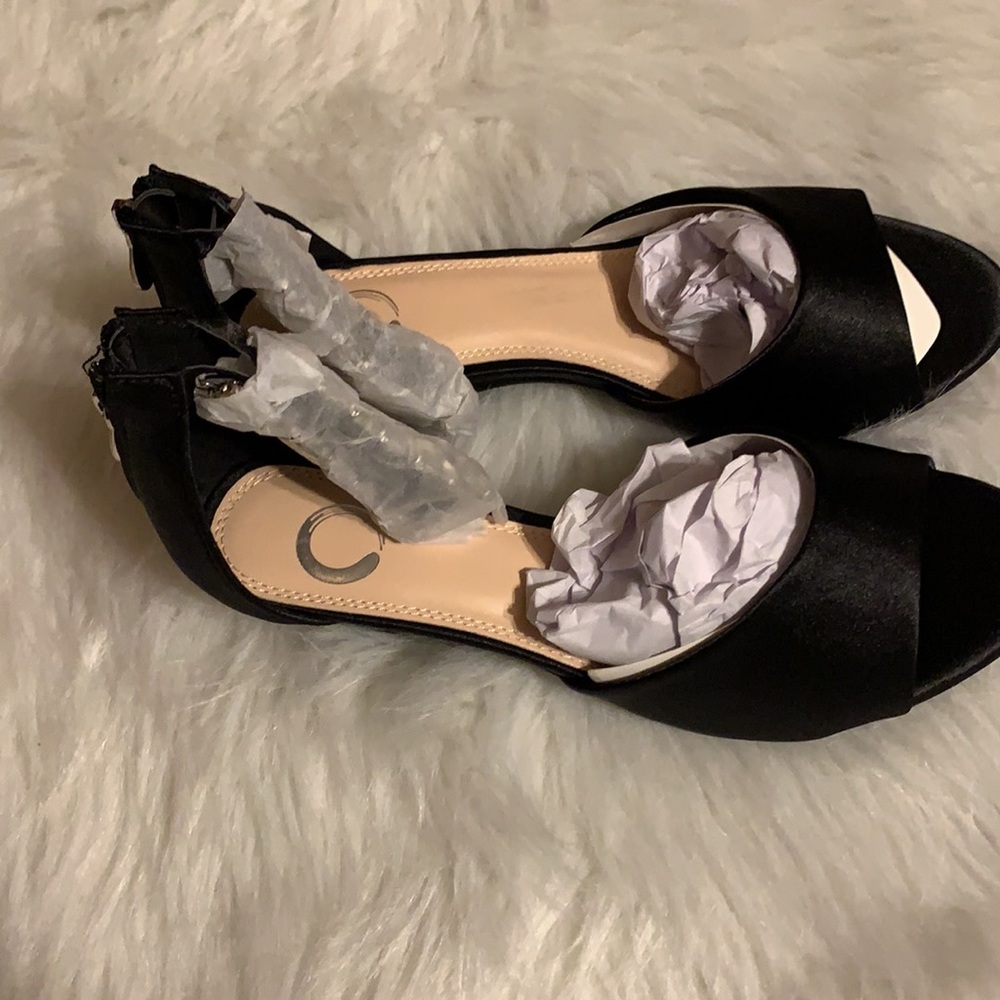 Journee Collection Connor wedge sandal black 7.5 - Picture 5 of 5